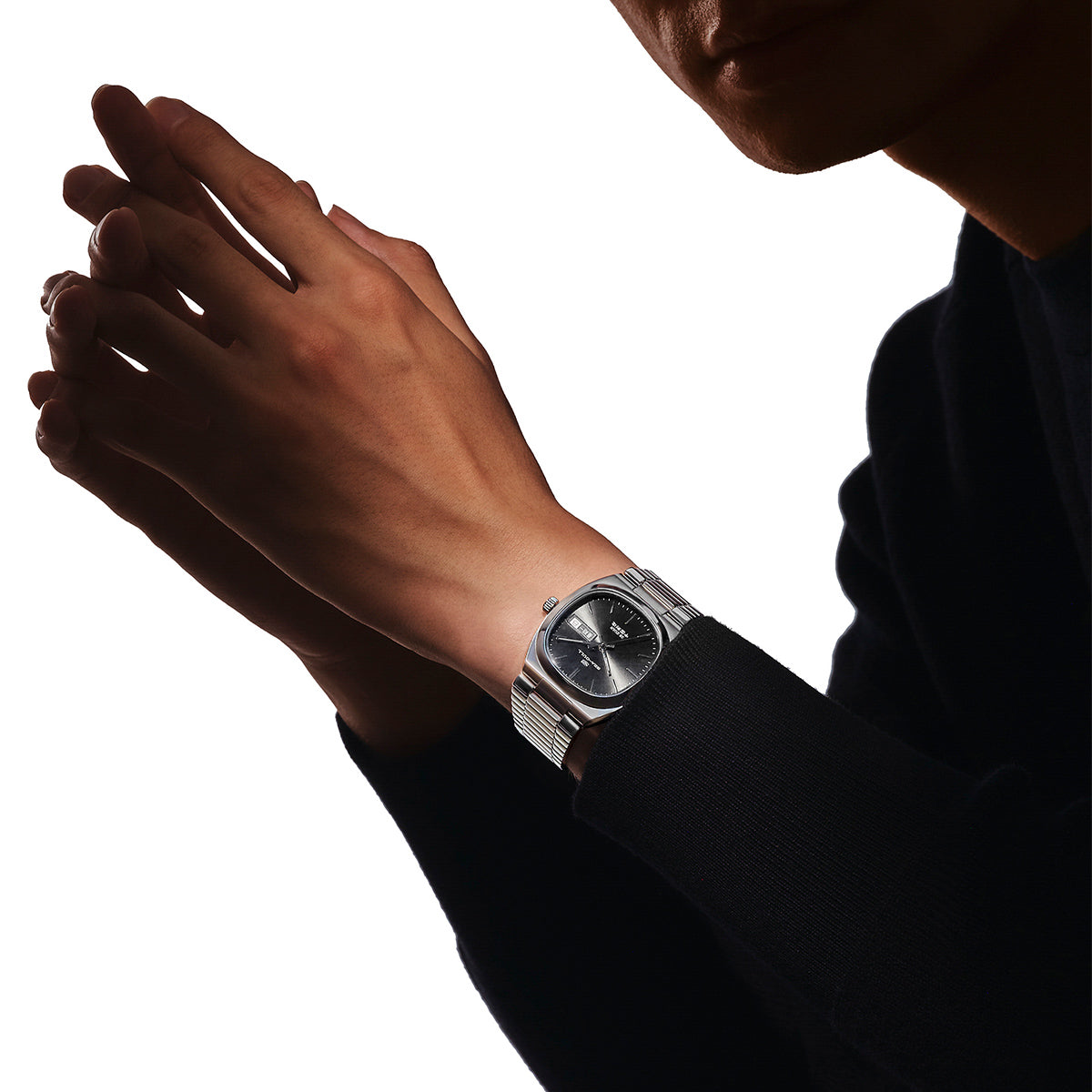 Day-date Calendar Tonneau Case Dress Watch 34mm