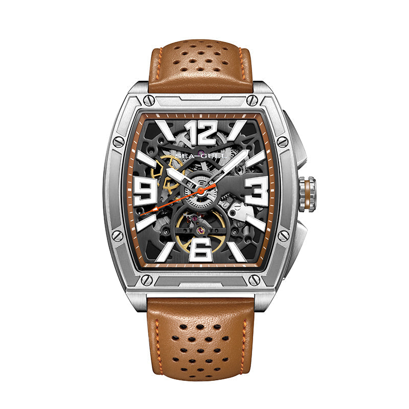 CN Racing Team Collaboration Tonneau Shape Skeleton Watch 42mm