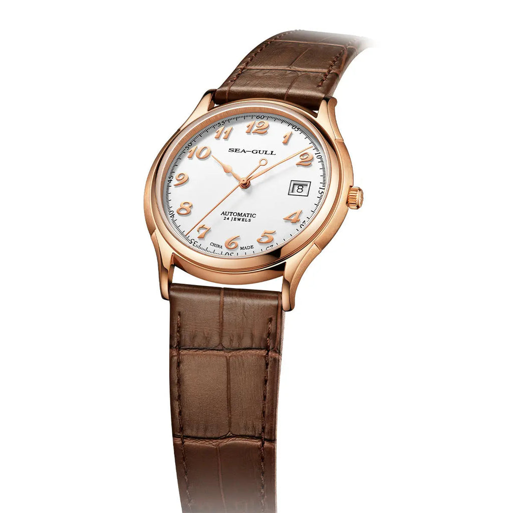 Slim Enamel Dial Ultra-Thin Dress Watch 39mm