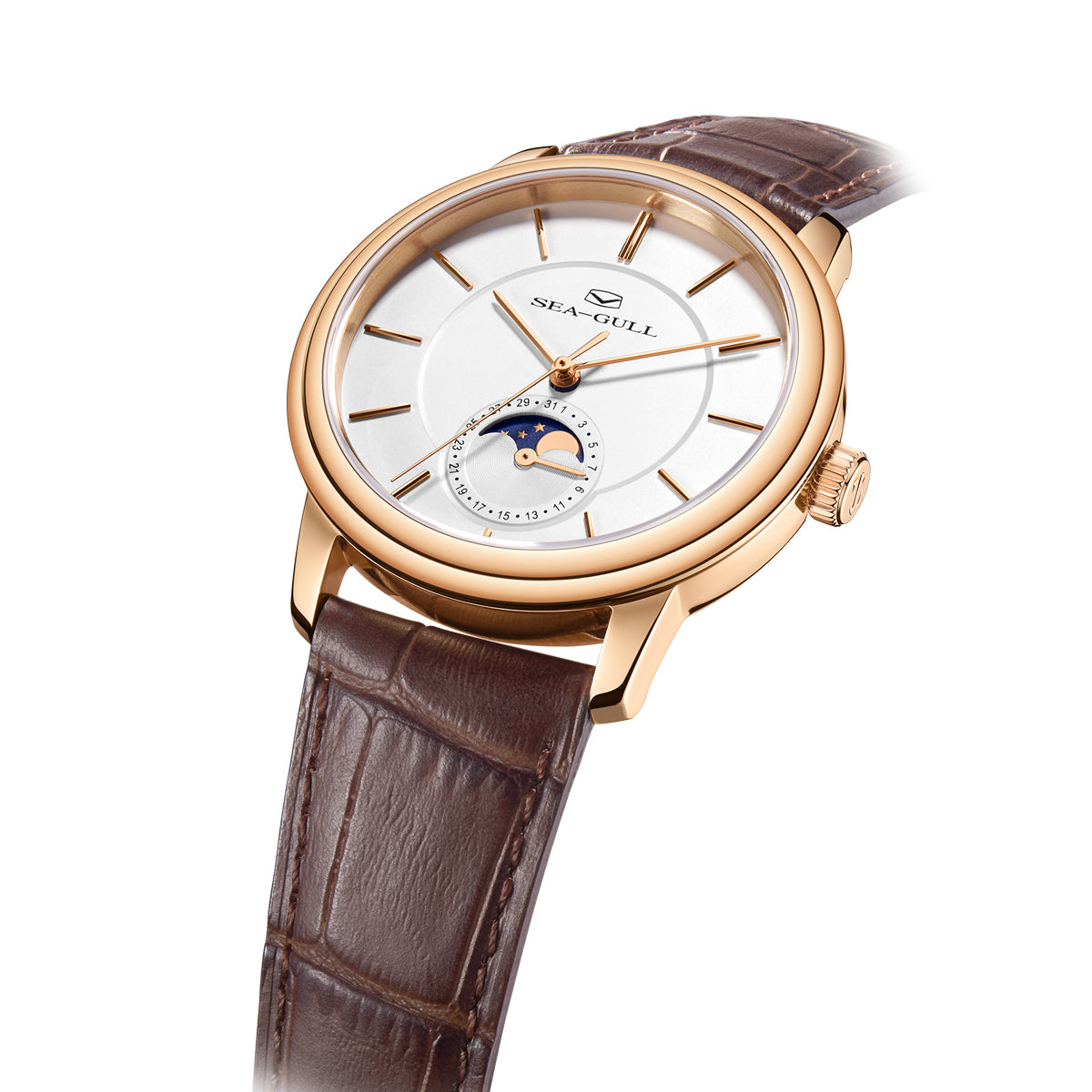 Ultra-thin Moon Phase Dress Watch 38mm
