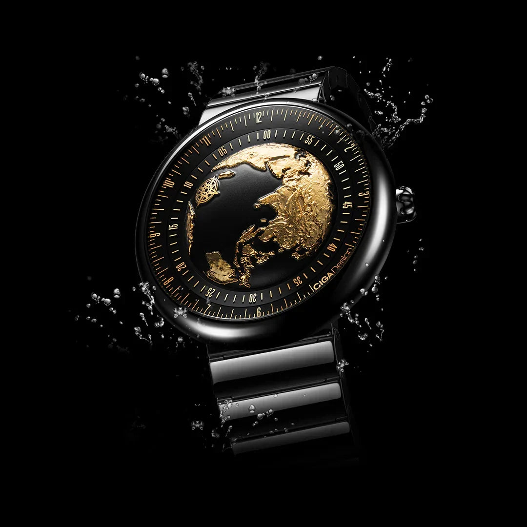 Ciga Design Mechanical Watch Blue Planet II Gilding Age