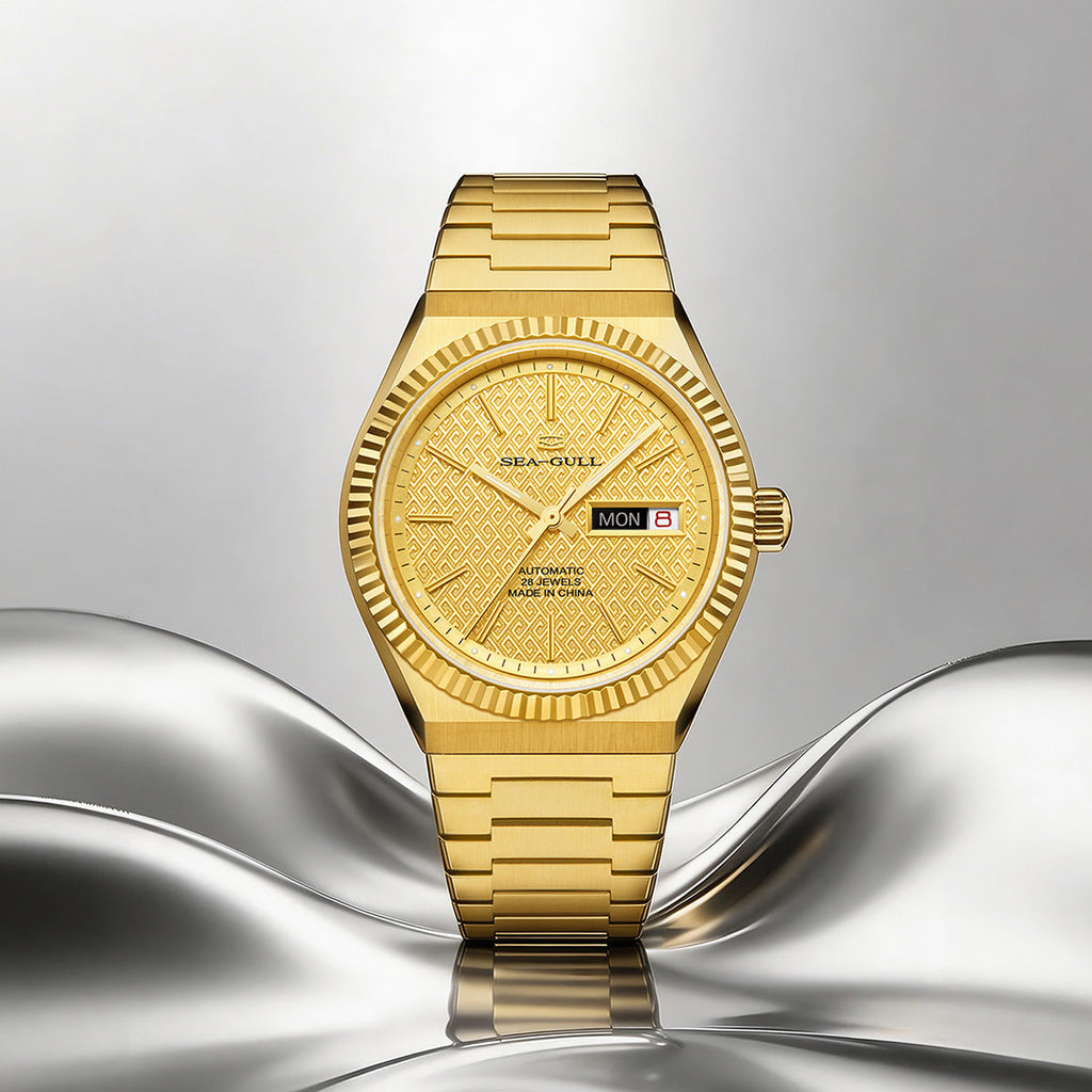 Ancient Cloud Motif Dial Date-day Calendar Reissue Automatic Dress Watch 38mm