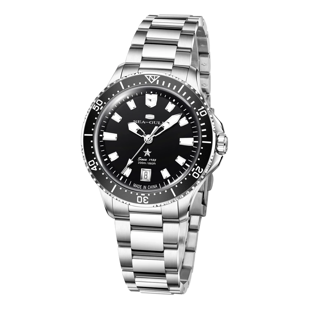 Ocean Series 200m Metallic Gradient Dial Calendar Dive Watch 39mm