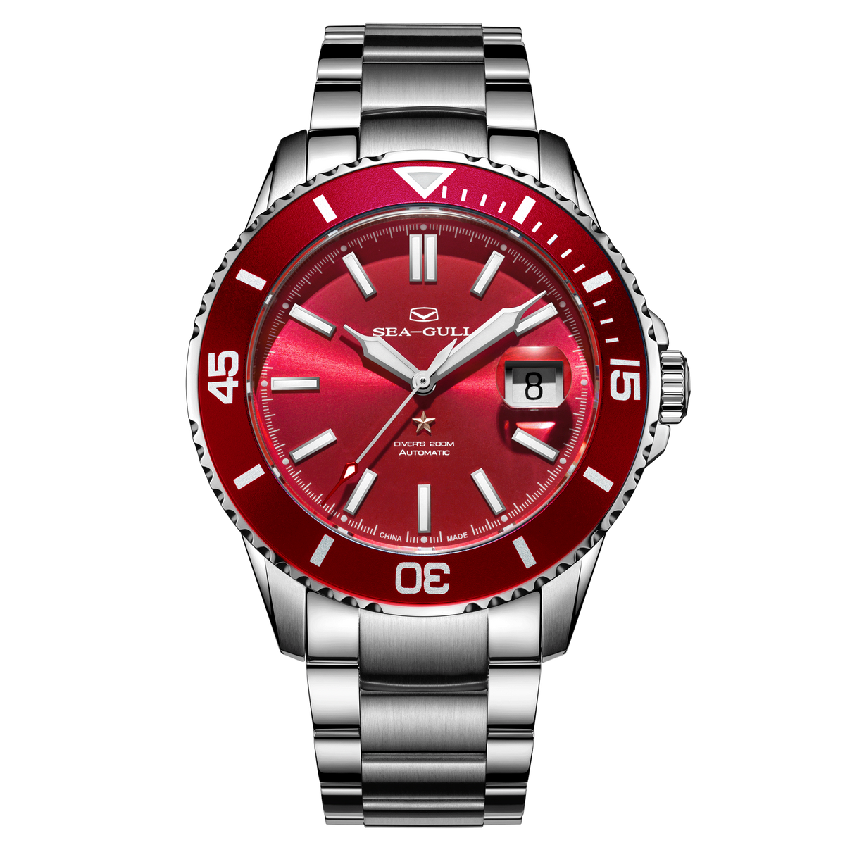 Ocean Series 200m Waterproof Engraved Caseback Diving Watch 44mm