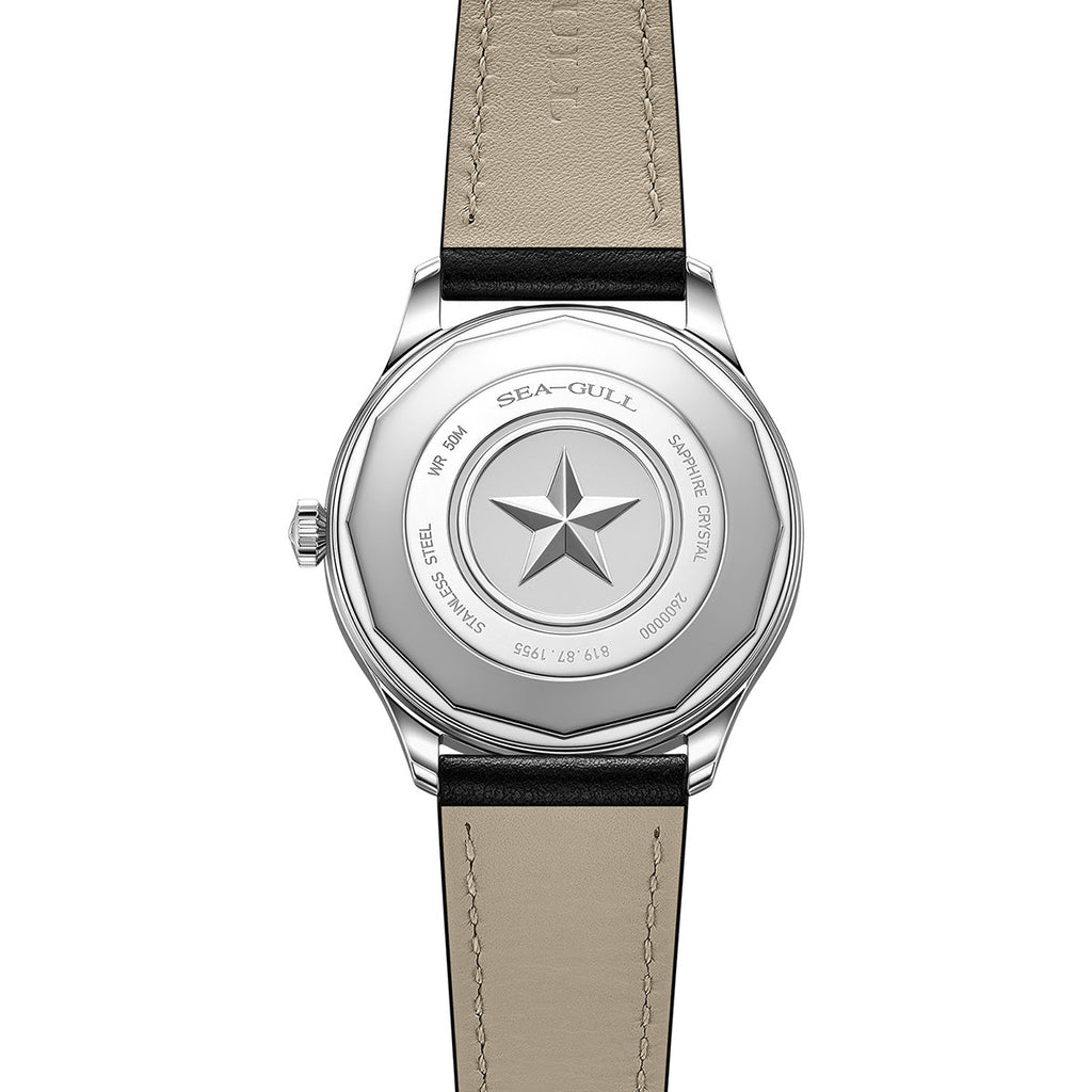 1955 Wuxing Five Stars Reissue Golden Sparkle-texture Dial Dress Watch 39mm