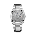 Gray TV Dial Snowflake Texture Tonneau Case Watch 36mm