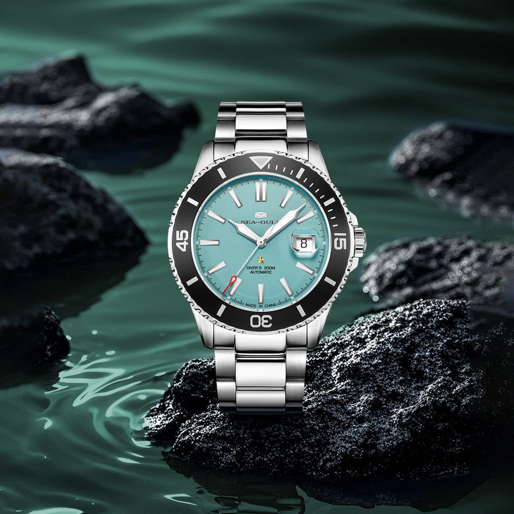 Ocean Series 200m Waterproof Matte Dial Diving Watch 44mm