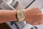 Armani Exchange Drexler AX2602 Men's Chronograph Watch – Gold Dial with Gold Stainless Steel Strap