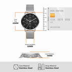 Armani Exchange Cayde AX2714 Men's Chronograph – Black Dial with Silver Mesh Stainless Steel Strap
