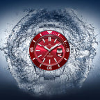 Ocean Series 200m Waterproof Engraved Caseback Diving Watch 44mm