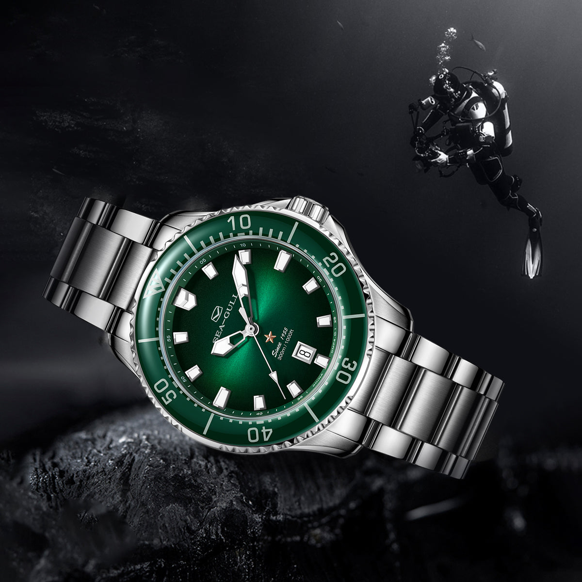 Ocean Series Pro 300m Waterproof Diving Watch 41mm