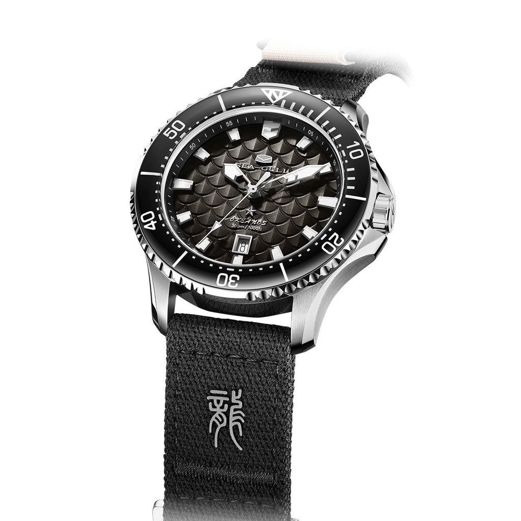 Ocean Series Pro "Dragon Kings of the Four Seas" Dragon-scale Dial 300m Waterproof Diving Watch 44mm