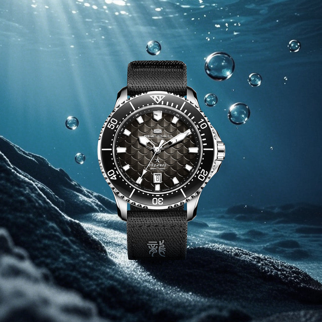 Ocean Series Pro "Dragon Kings of the Four Seas" Dragon-scale Dial 300m Waterproof Diving Watch 44mm