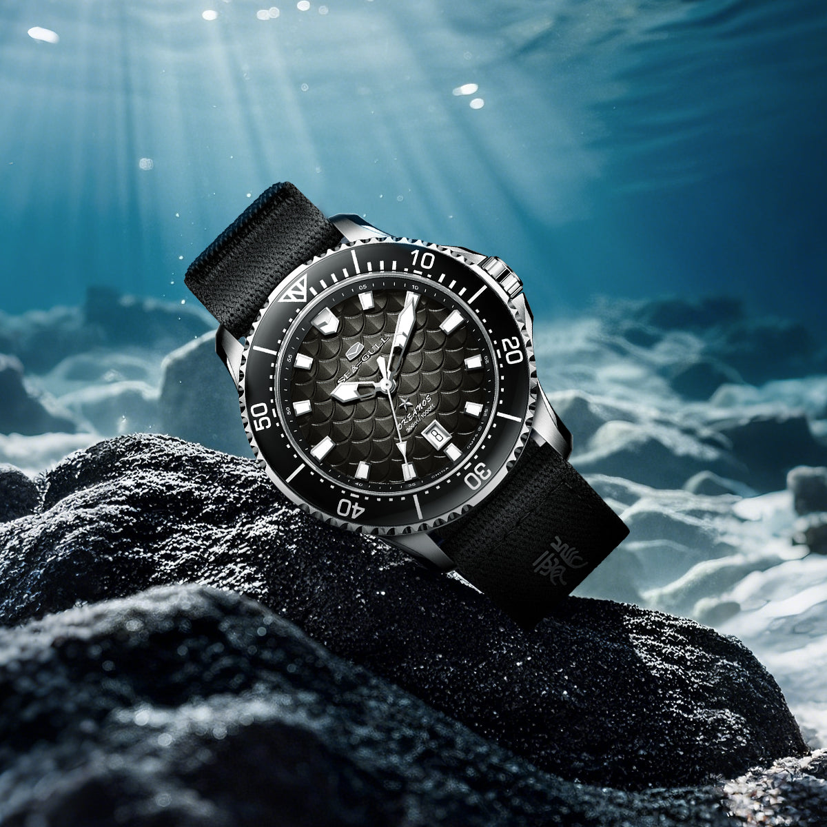 Ocean Series Pro "Dragon Kings of the Four Seas" Dragon-scale Dial 300m Waterproof Diving Watch 44mm