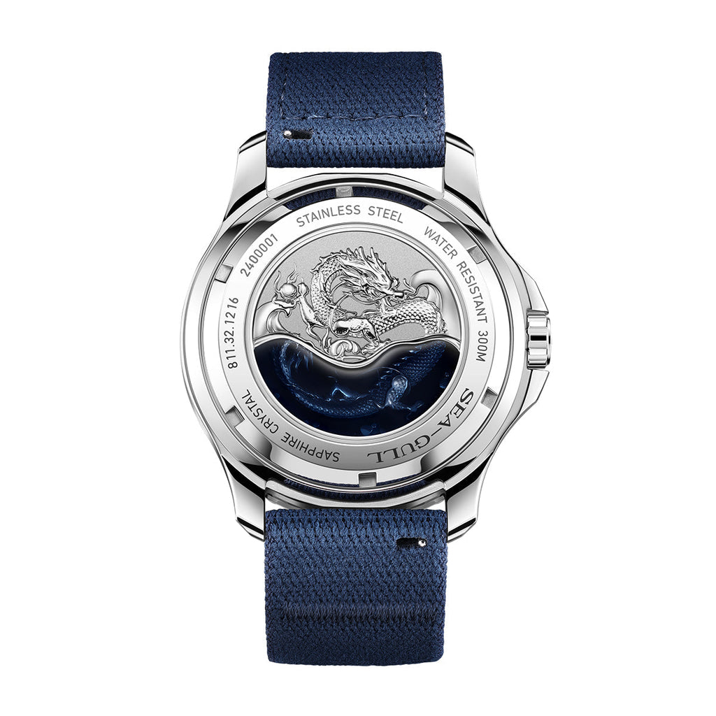 Ocean Series Pro "Dragon Kings of the Four Seas" Dragon-scale Dial 300m Waterproof Diving Watch 44mm