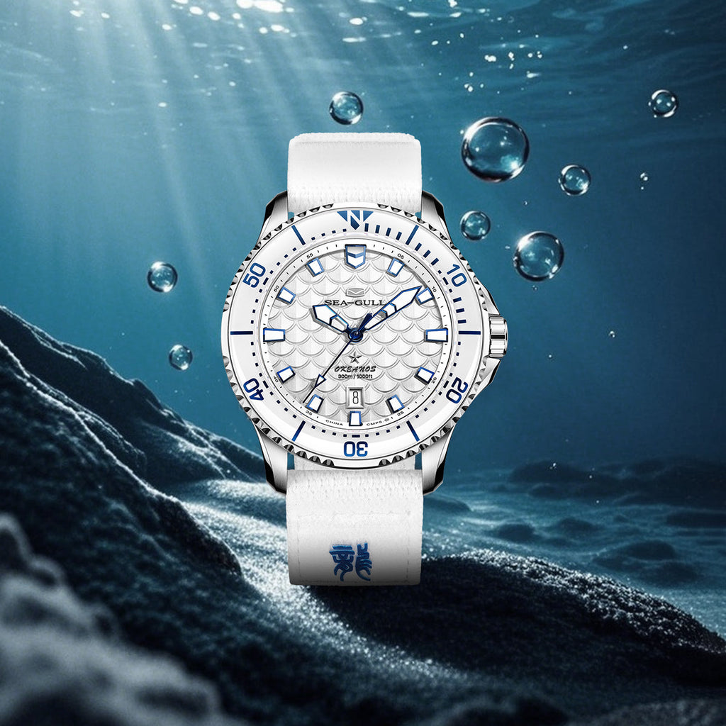 Ocean Series Pro "Dragon Kings of the Four Seas" Dragon-scale Dial 300m Waterproof Diving Watch 44mm
