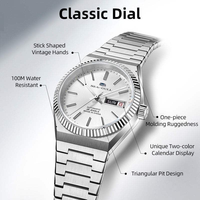 Bilingual Day-date Calendar Dress Watch 38mm