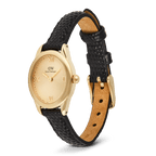 Ophelia Mini Black Lizard Unitone Guilloché Gold